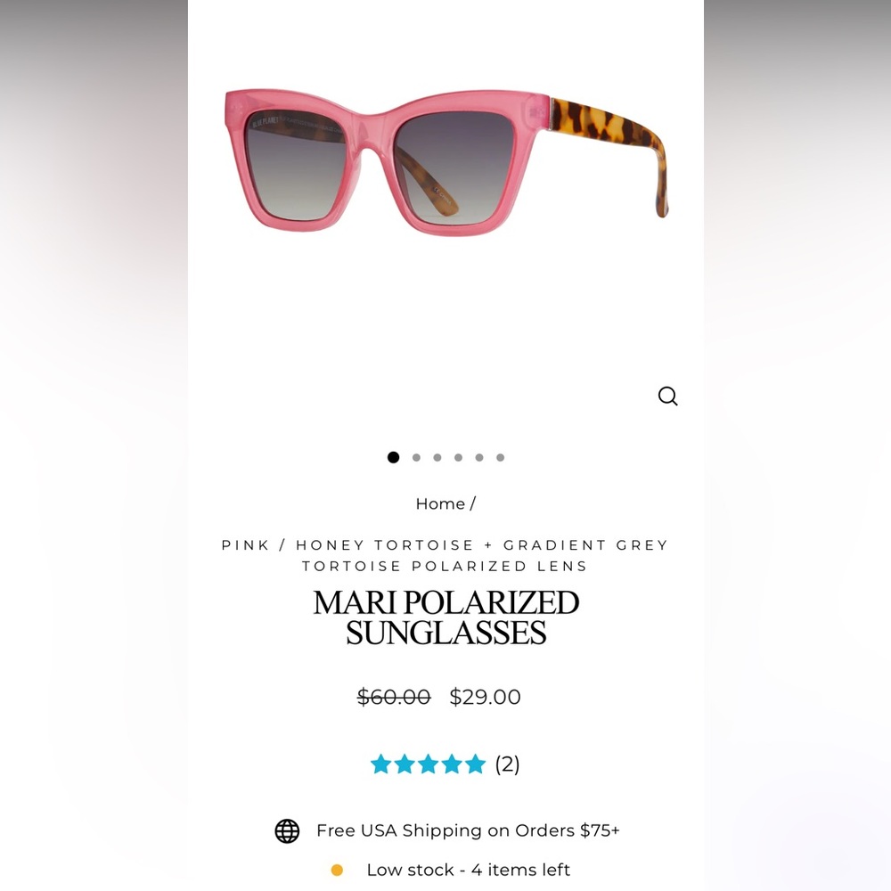 Blue Planet Pink Sunglasses